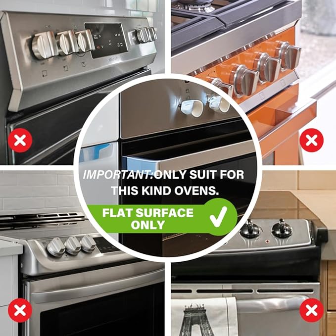 EUDEMON 1 Pack Oven Front Lock,Childproof Oven Door Lock, Easy to Install & Use Durable and Heat-Resistant Material no Tools Need or Drill(White)