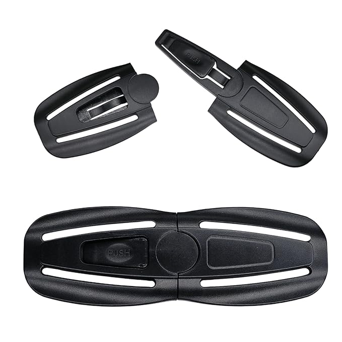 Child Seat Chest Clip,Baby Seat Chest Harness Buckle Buckle Lock Seat Chest Stroller Chest Universal Replacement for Baby and Kids Trend (Black)