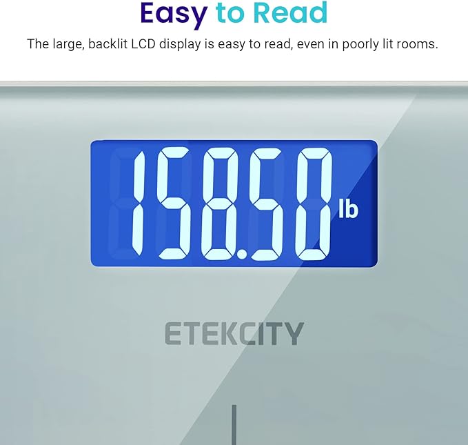 Etekcity Digital Body Weight Bathroom Scale with Step-On Technology, 400 Lb, White (Pack of 2)