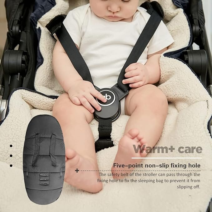 Waterproof Thickened Universal Stroller Blanket - Baby/Toddler Stroller Footmuff, Sleeping Bag&Bunting, Cold-Weather Winter Cover (Brown)