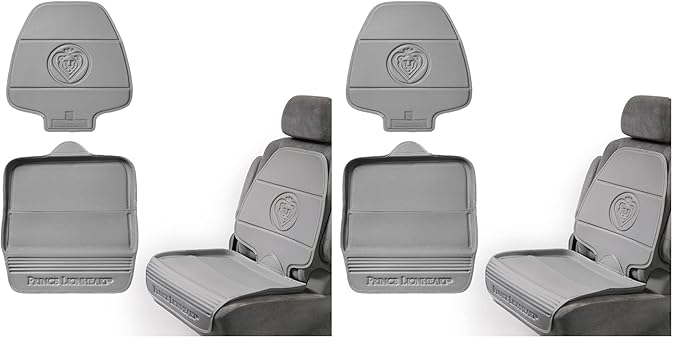 Prince Lionheart Car Seat Protector. The only 2 Stage Seatsaver Designed with Thick Padding, Nonabsorbent, Waterproof, PVC Foam Material. Comparable with All Baby and Toddler car Seats. (Pack of 2)