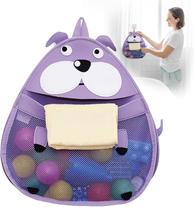 Baby Bath Toy Organizer, Mesh Shower Caddy with Suction Cups, Kids Bathroom Accessories Storage