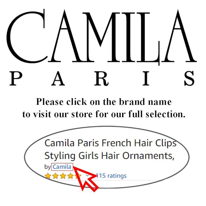 Camila Paris CP2869/2 French Hair Side Comb Small Rounded, Black French Twist Hair Combs Decorative, Strong Hold Hair Clips for Women Bun Chignon Up-Do Styling Girls Hair Accessories, Made in France