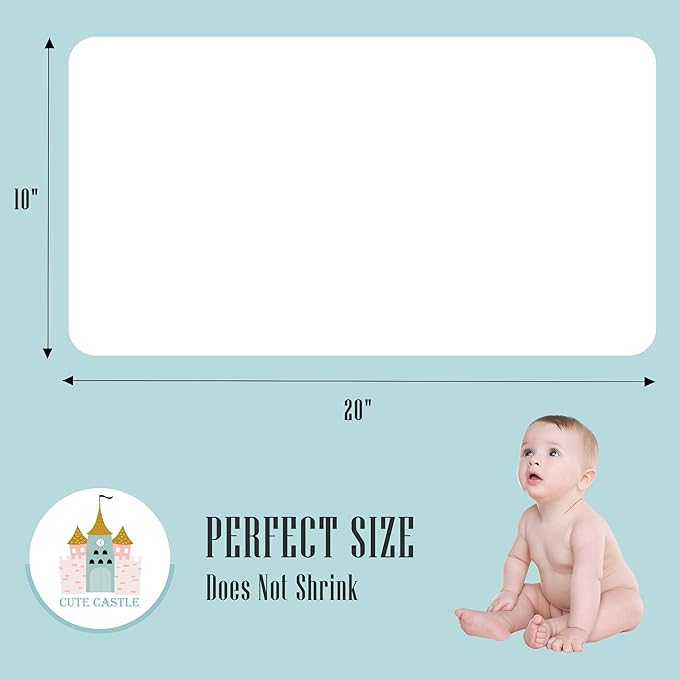Cute Castle 24 Pack Muslin Burp Cloths for Baby - Ultra-Soft 100% Cotton Baby Washcloths - Large 20'' by 10'' Super Absorbent Milk Spit Up Rags - Burpy Cloths for Unisex, Boy, Girl - Multicolor