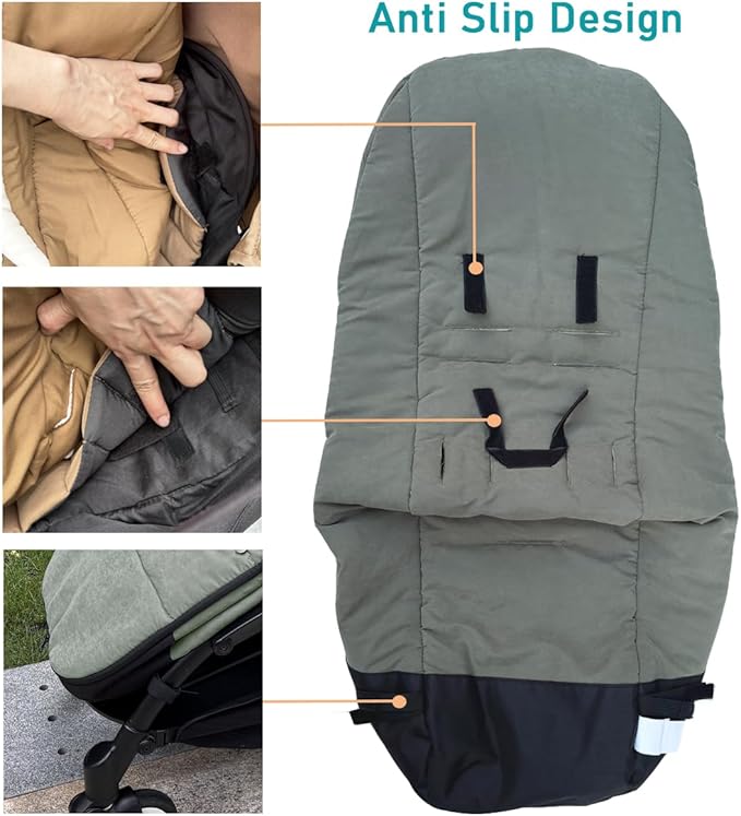 Universal Pushchair Footmuff for Babyzen YOYO/YOYO2 /Joolz/Bugaboo, Waterproof Fabric Base, Easy-Clean, Warm Foot Cover for Strollers