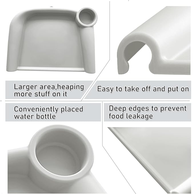 Baby Dining Tray Compatible with Inglesina Fast Table Chair Silicone Baby Dining Tray for Clip-On Fast Table Chair Dishwasher Safe BPA Free Silicone Removable Dining Tray Accessory -Light Gray