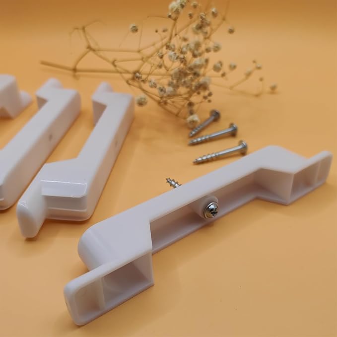 4 Sets (8 clips) False Front Connector False Front Cabinet Clips 4 1/2 Opening Fake Drawer Clips False Drawer Front Clips Complete Set Including Screws