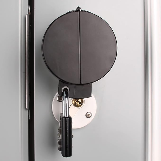 Door Knob Lock Combination Out Device Cover to The Doorknob/Faucet/Water Valve Hose Lock, Temporary Door Handle Combination Lock, Prevents Turning of Door Knob and Access to Keyhole