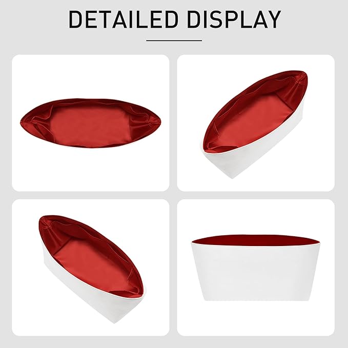 Purse Organizer Insert Compatible with Lv Neverfull PM and More, Premium DupontPaper Lighgtweight Bag Liner Diveider Shaper for Tote Handbags, White-red/M
