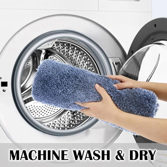 Suchtale Large Bathroom Rug Extra Soft and Absorbent Shaggy Bathroom Mat (24 x 60, Blue) Machine Washable Microfiber Bath Mat, Non Slip Bath Mat, Luxury Bath Floor Mats Rubber Back