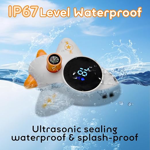 Baby Bath Thermometer with Floating Toys - Digital Water & Room Temperature Monitor, Rechargeable Thermometer with Alerts for Newborn Bath Essentials, Infant Safety(TKYCD008)