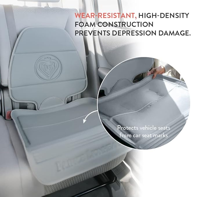 Prince Lionheart Car Seat Protector. The only 2 Stage Seatsaver Designed with Thick Padding, Nonabsorbent, Waterproof, PVC Foam Material. Comparable with All Baby and Toddler car Seats. (Pack of 2)