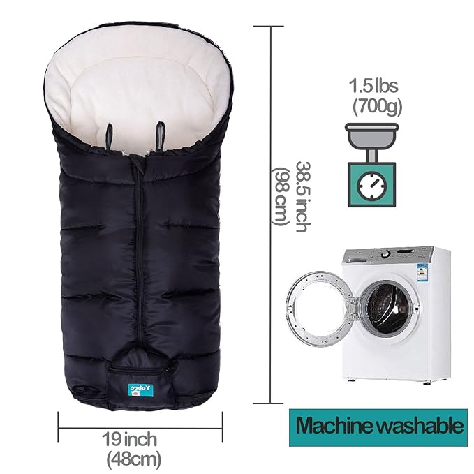 Yobee Waterproof Universal Baby Stroller Sleeping Bag, Warm Footmuff to Protect Baby from Cold and Winter Weather, Multifunction Stroller Blanket Accessories