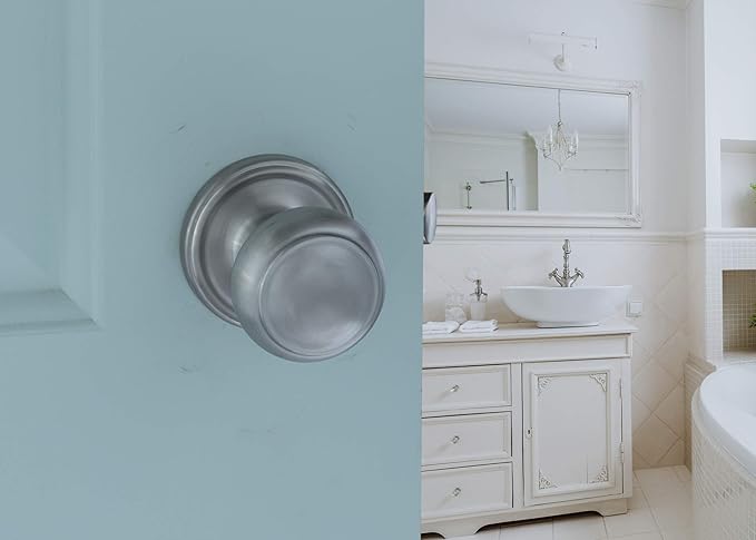 Copper Creek CK2090SS Colonial Door Knob, Dummy Function, 1 Pack, Satin Stainless