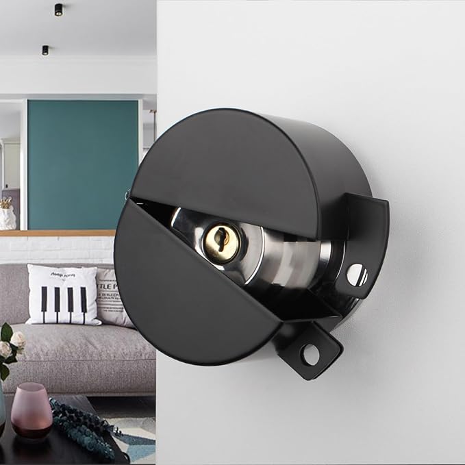 Door Knob Lock Combination Out Device Cover to The Doorknob/Faucet/Water Valve Hose Lock, Temporary Door Handle Combination Lock, Prevents Turning of Door Knob and Access to Keyhole