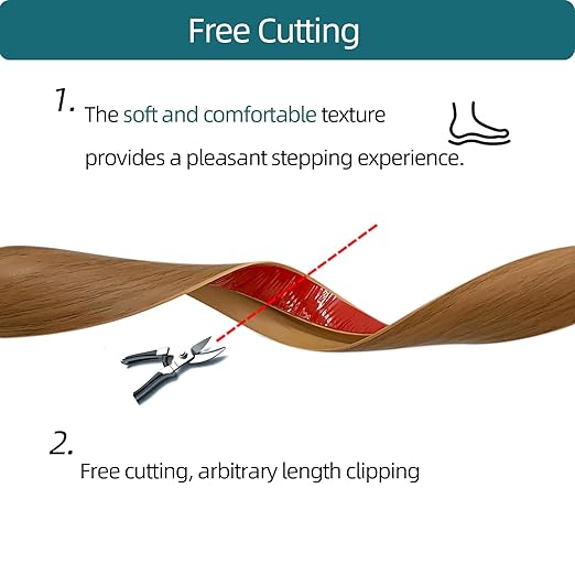 Tintvent Carpet Floor Transition Strip, Self-Adhesive Carpet to Tile Transition Edging Trim Suitable for Door Threshold/Wood Floor, Cover Height Within 5mm – Brown(10Ft)
