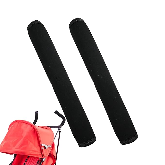 2 Pack Stroller Handle Cover (11.02 * 5.51 inches), Replacement Baby Stroller Handle Pads, Handle Sleeve Cover for Baby Stroller Pushchair, Pushchair Armrest Dust Proof Handle Sleeve