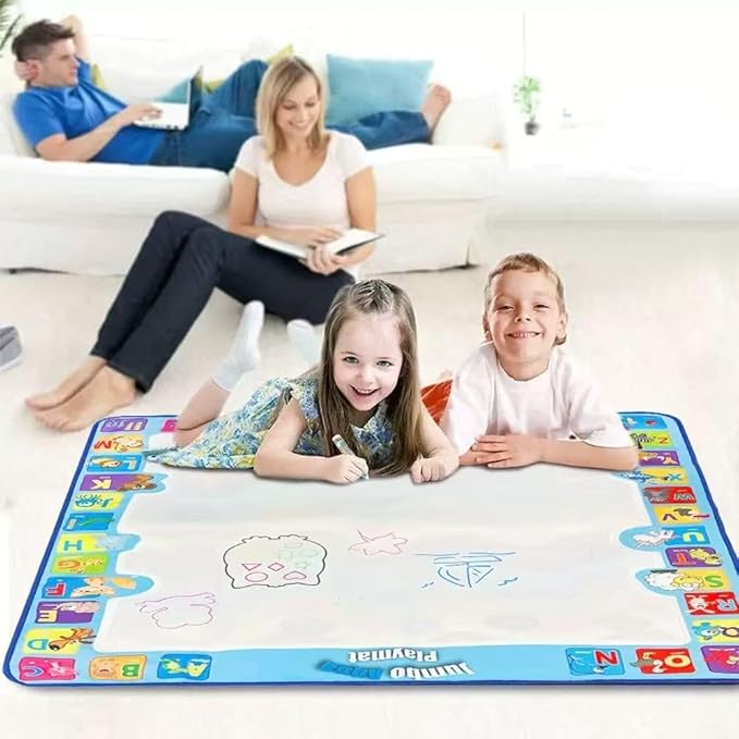 Water Coloring Mat for Toddlers 1-3 Fruit Theme for 3 4 5 6 7 8 Years Old Girls & Boys,Neon Color Mat Doodle Board Writing Drawing Toys Holiday 59x32 Inch