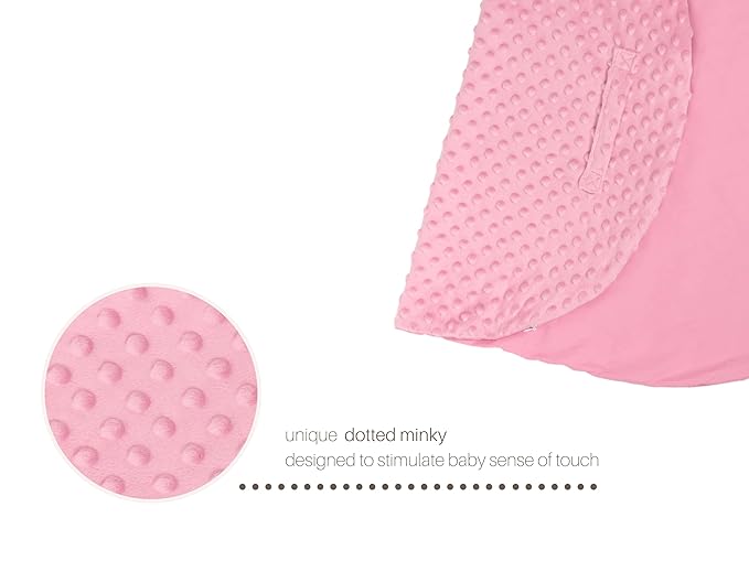 Mila Millie Water Resistant Removable Cover for Newborn Lounger | Minky Sensory Touch Slipcover for Baby Floor Seat | Premium Quality Soft Wipeable Fabric | Hypoallergenic (Blush)