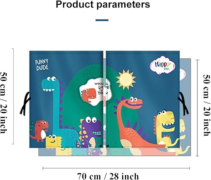 Car Sun Shade for Baby - EOHMAK Car Side Window Sun Shade Cover Upgrade Double Opening Car Interior Curtain Sun Blocker Blind (Dinosaur Family, 1 Pack)