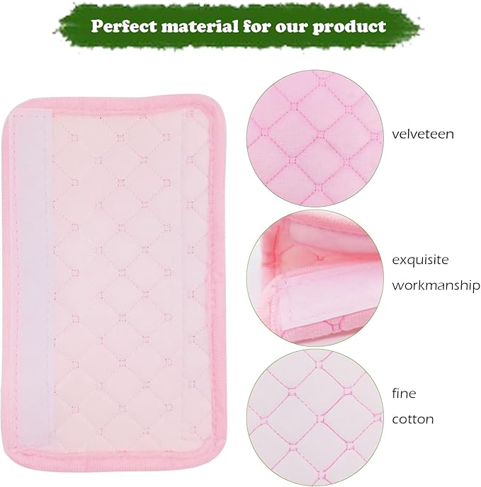 Car Seat Belt Cover Pad, 5 Pack, Seatbelt Covers for Car Accessories, Soft Material, Car Seat Strap Pads, Pink 10.63 inches, Applicable for All Vehicles, Comfort for Neck Shoulders (5-Pink)