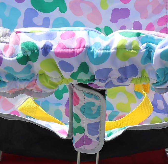 2-in-1 Shopping Cart and High Chair Cover-Grocery Cart Cover for Babies Toddlers Infants Resturant Highchair Cover-Padded Folds to Portable Pouch for Baby Boy Girl (Colorful)