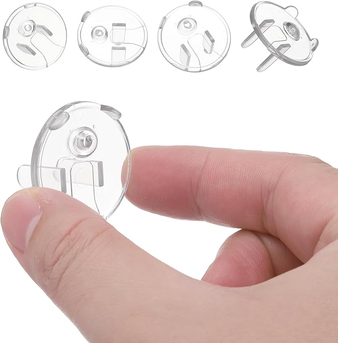 MECCANIXITY 24 Pack Outlet Covers Proofing, Plug Covers Easy Installation Electric Plug Protectors Safety Socket Cover Protector Transparent
