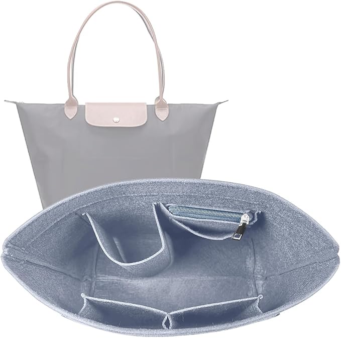 Lckaey bag Organizer Insert for longchamp le pliage organizer insert Handbags Organizer 1012French grey-S