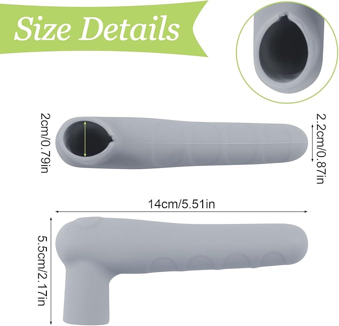10Pcs Grey Door Knob Covers Silicone Door Handle Glove Cover Anti-Static Safety Doorknob Protector for Flat Square Doors Levers