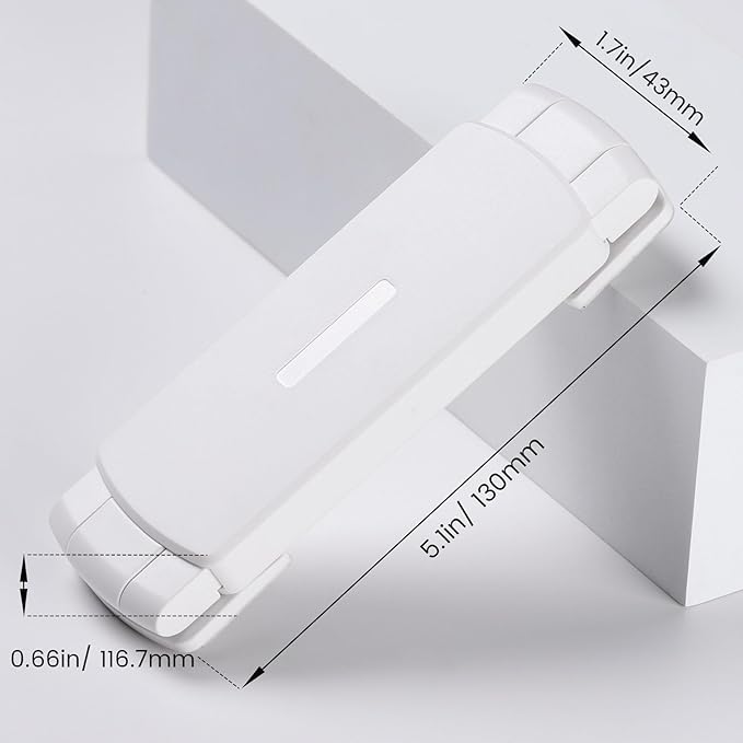 CLYMENE French Door Fridge Lock - Childproof, Adjustable, Easy Install - Cabinet Safety Latch Lock for Kids & Toddlers (White)