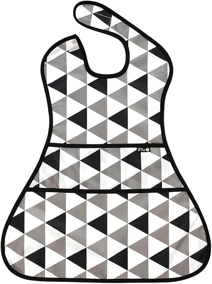 Plie Full Coverage Waterproof Feeding Bib for Toddlers – Extra Long Apron Bib for Mealtime, Self-Feeding, High Chairn