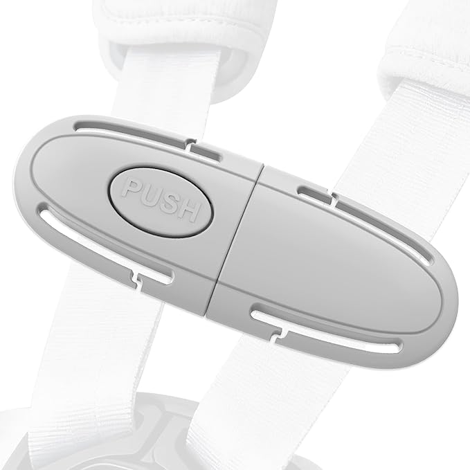 Universal Child Car Seat Chest Harness Clip – Kids Seat Belt Adjuster & Anti Escape Buckle Guard, Child Safety Car Seat Belt Lock Clip, Toddler Seatbelt Locking Clip for Stroller & Booster (Gray)
