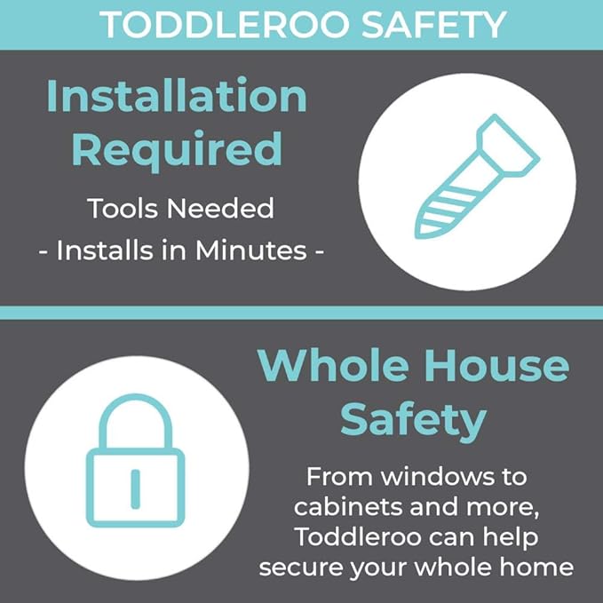 Toddleroo by North States Childproofing Starter Set 2 Door Knob Covers, 34 Plug Protectors, 10 Drawer & Cabinet Latches. Baby-Proof with Confidence (46 Piece Set, White)