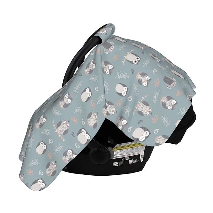 Owl Baby Car Seat Canopy Cover, Nursing Cover for Newborn, Owl Baby Stuff, Stroller Cover for All Seasons