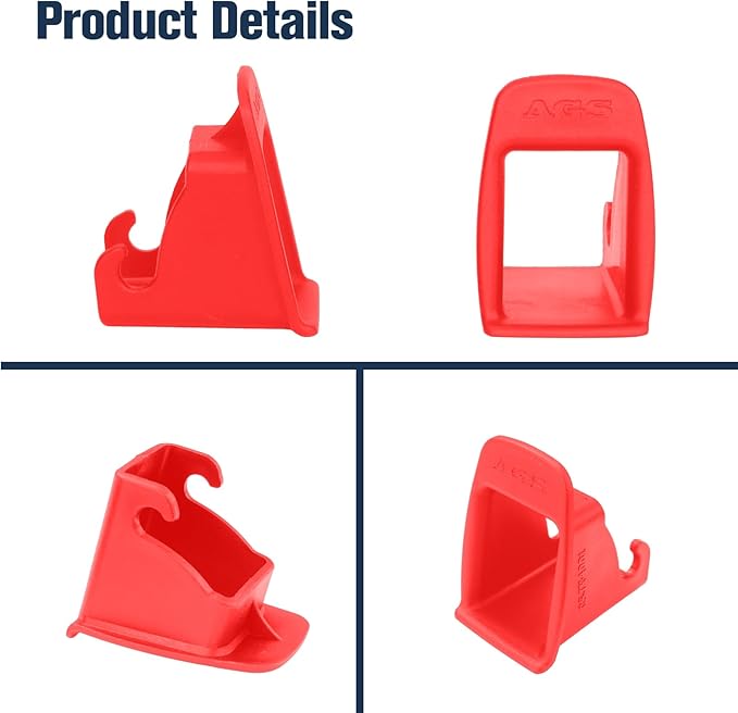 ISOFIX Interface Belt Latch Guide, 4Pcs Red Car Seat ISOFIX Interface Buckle Fixed Guide Groove Car Seat Bracket Connector (4Pcs Red)