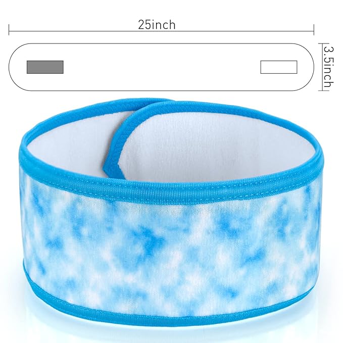 Spa Facial Headband 4 Pack Ultra Soft Adjustable Skincare for Face Washing, Shower, Facial Mask, Yoga