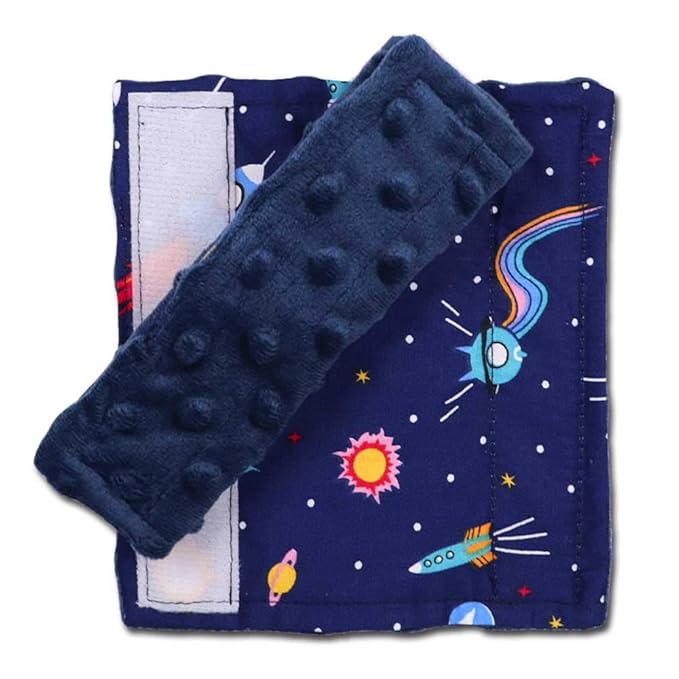 DILIMI Space Carseat Belt Cover for Baby Soft Comfort Seat Belt Cushion for Kids Cute Cartoon Pattern Car Seat Belt Pads Cover (2 Packs)
