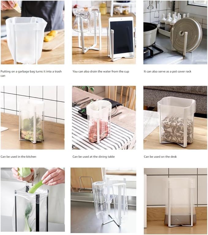 Mukkuri Drying Rack, Stainless Steel Kitchen Stand Holder for Bottles, Cups and Plastic Bags, Multifunctional Countertop Shelf