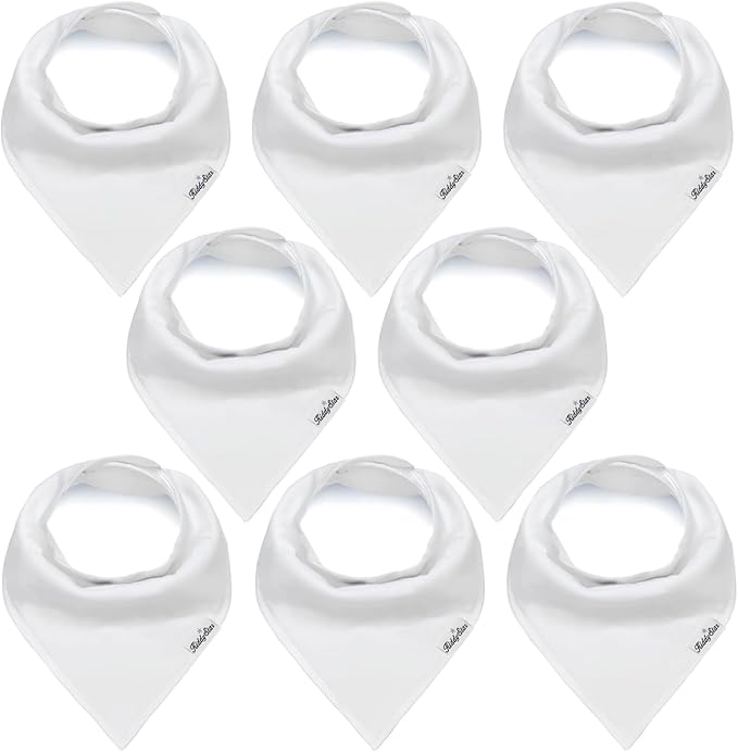 KiddyStar Organic Cotton Baby Bibs for Boys & Girls – Soft, Absorbent Teething & Drool Bibs - Adjustable Snaps for Toddlers