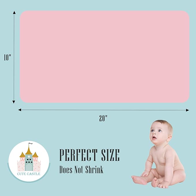 Cute Castle 12 Pack Muslin Burp Cloths for Baby - Ultra-Soft 100% Cotton Baby Washcloths - Large 20'' by 10'' Super Absorbent Milk Spit Up Rags - Burpy Cloths for Unisex, Boy, Girl - Pink