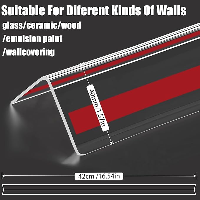 4 PCS Wall Corner Protectors,42cm(16.5in) Length Self-Adhesive Plastic Baby Corner Protectors, Corner Guards & Edge Protectors for Baby, Wall,Furniture, Door,Tables,Windows (4cmx42cm/1.57inx16.5in)
