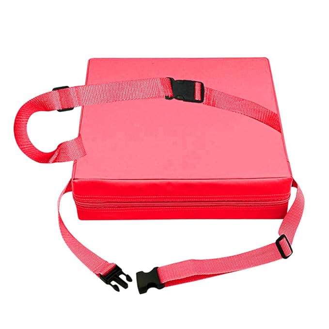 Dining Chair Heightening Cushion Portable Dismountable Adjustable Highchair Booster for Baby Toddler Kids Infant Washable Thick Chair Seat Pad Mat (red+Pink)