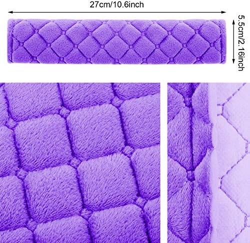 Tatuo 4 Pack Seat Belt Cover Extra Long Seat Belt Pads for Car Soft Comfort Shoulder Strap Covers Harness Pads Helps Protect Your Neck and Shoulder(10.6 Inch,Purple)