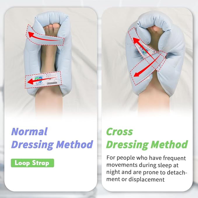 EZ Assistive 1pc Heel Protector Cushion Foot Pillow Remove Pressure and Bedsores,Heel Protectors for Pressure Sores for Heal Protection (Gray, 2pcs)
