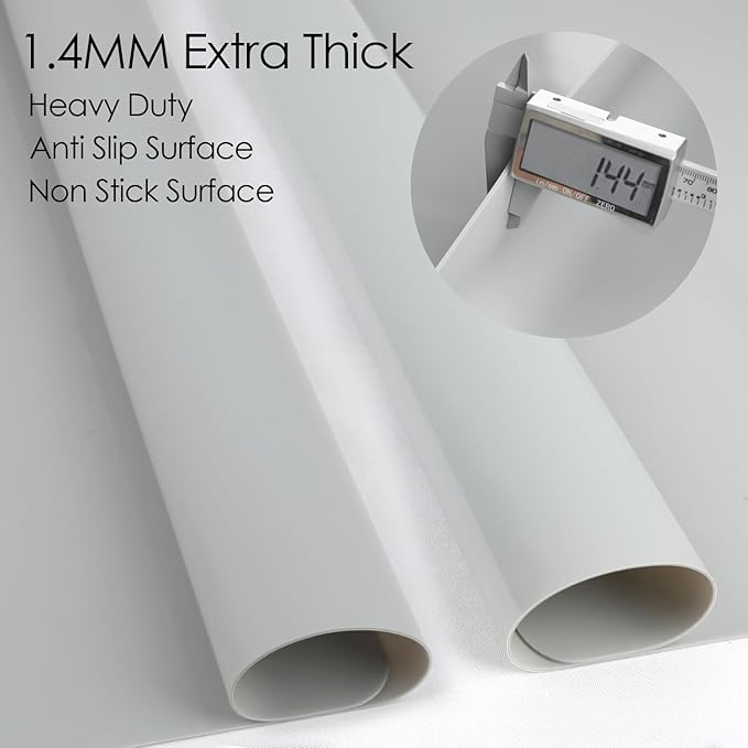 Extra Large Silicone Mat, 31.5x23.6 Inch Heat Resistant Mat for Kitchen Counter, Non-Stick Silicone Baking Mat for Dough and Pastry, Thick Silicone Pad Countertop Protector, Gray