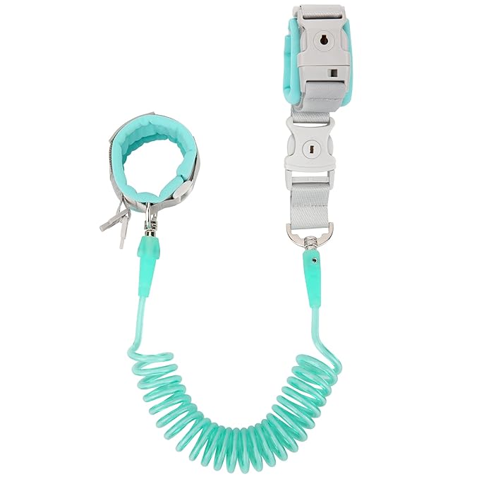 Blisstime 2 in 1 Toddler Leash -Anti Lost Wrist Link for Toddlers -Toddler Harness,Baby Leash,Leash for Toddlers,Wrist Leashes,Child Leashes for Toddlers,Not Easy to Open Without Key