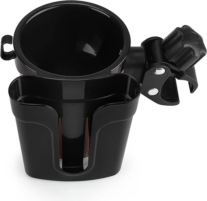 Accmor Stroller Cup Holder with Phone Keys Holder, 3-in-1 Universal Cup Holder, Drinks Bottle Holder for Stroller, Bike, Wheelchair, Walker, Scooter