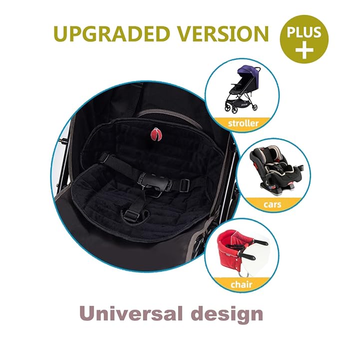 Baby Piddle Pad Car Seat Liner,Potty Training car seat Protector with Waterproof Liner for Child Safety Car Seat Stroller and Dinner Chair,Machine Wash and Dry (Plus-Black+Grey 2Pcs)
