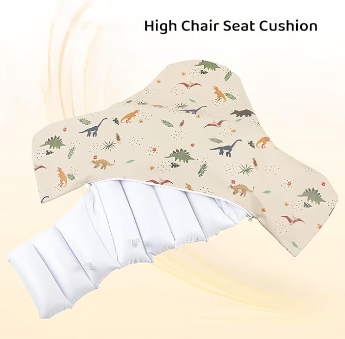 High Chair Cushion with Cover Pad for IKEA Antilop Babies Toddlers Inflatable & Reversible Built-in Inflatable Cushion