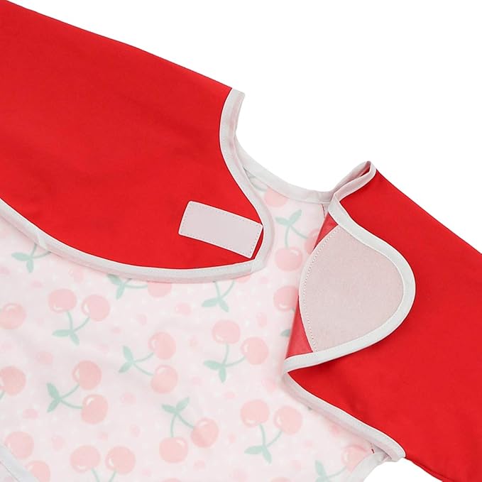 Hi Sprout Infant Toddler Baby Waterproof Sleeved Bib, Bib with Sleeves&Pocket, 6-24 Months